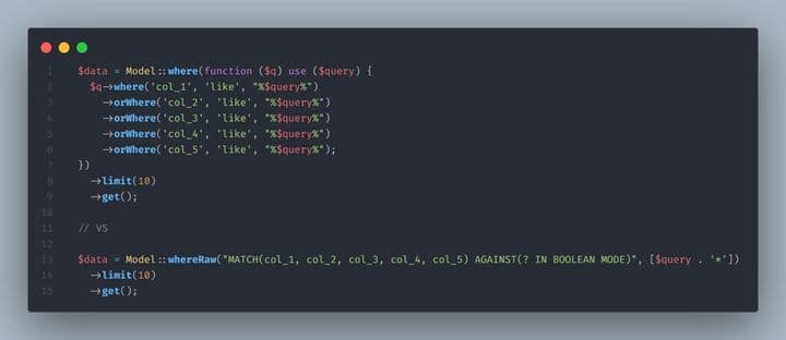 LIKE Search & Full-Text Search